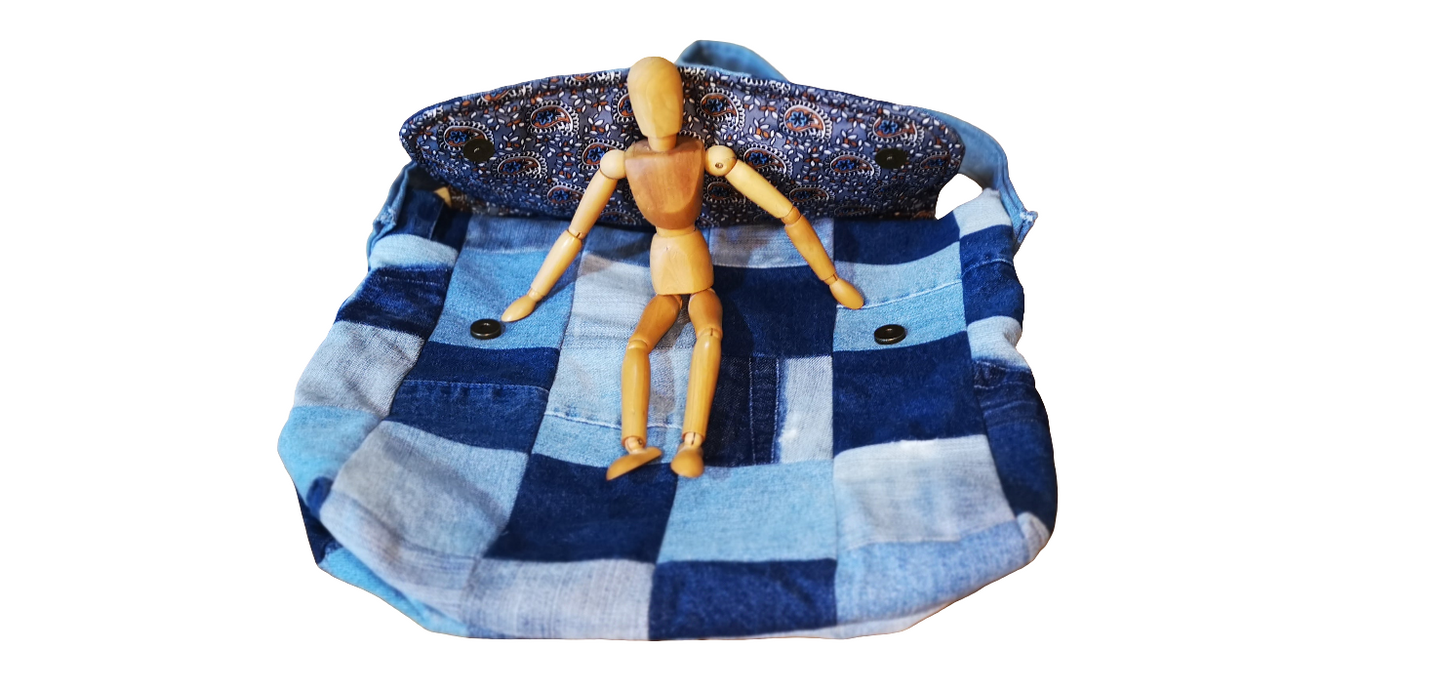 Patchwork sloppy tote